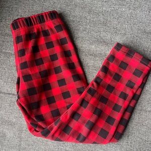 Carters fleece lined Buffalo plaid leggings size 7